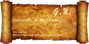 Gercsák Melinda névjegykártya