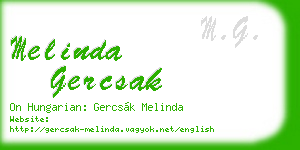 melinda gercsak business card