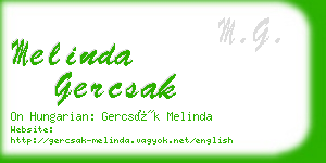 melinda gercsak business card